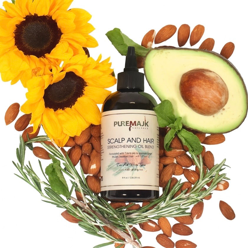 Scalp and Hair Strengthening Oil Blend 8 oz.